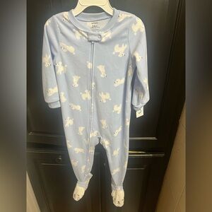 Carters Blue With Poodle Print Kids One Piece Sleeper
